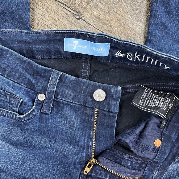 7 For All Mankind Skinny Blue Jeans Pants Denim ((size 24)) - Picture 6 of 8